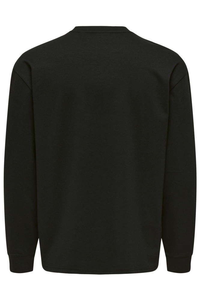 Only & Sons zwarte heren t-shirt | Achteraanzicht