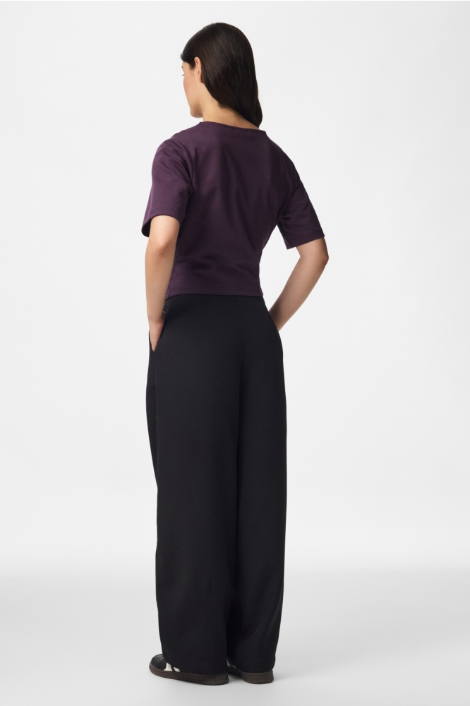 Pieces paarse dames t-shirt | Model