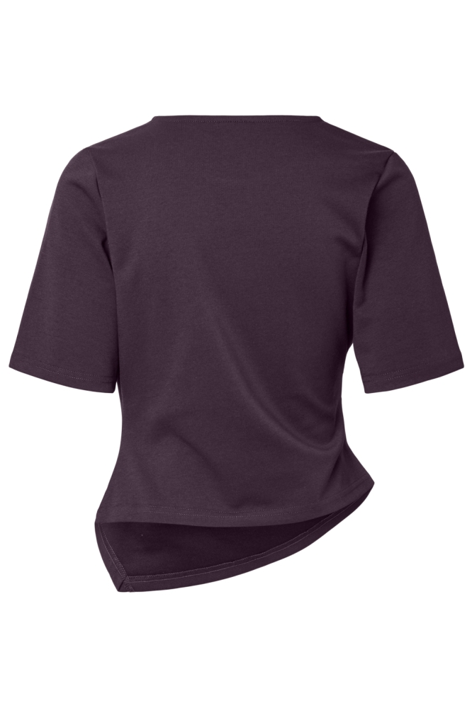 Pieces paarse dames t-shirt | Achteraanzicht