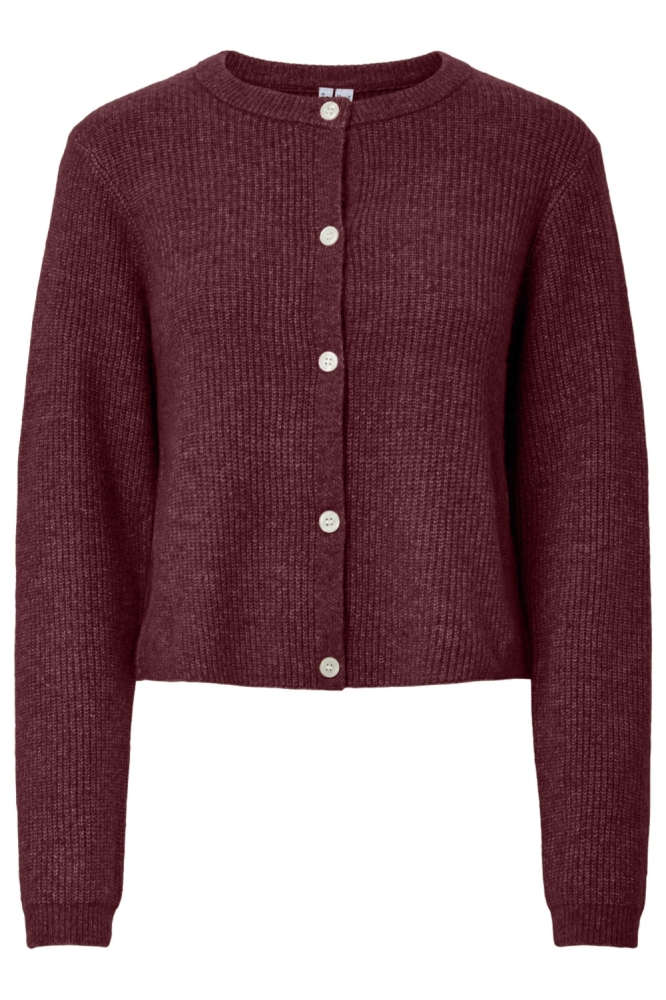 Pieces bordeaux dames vest | Vooraanzicht