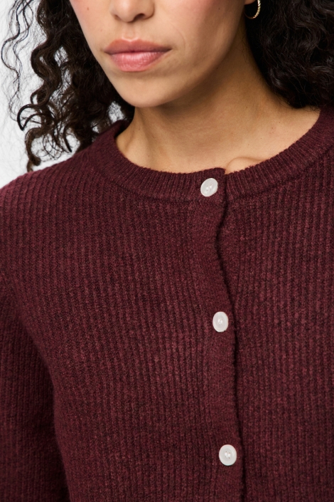 Pieces bordeaux dames vest | Close up