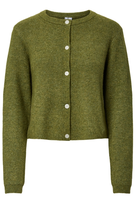Pieces groene dames vest | Vooraanzicht