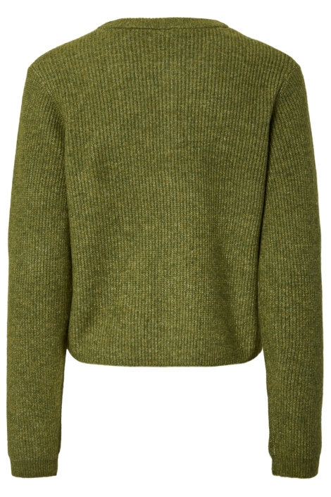 Pieces groene dames vest | Achteraanzicht