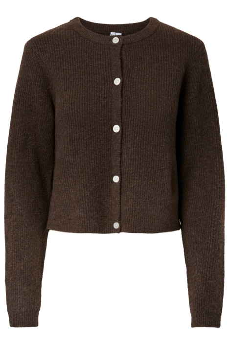 Pieces bruine dames vest | Vooraanzicht
