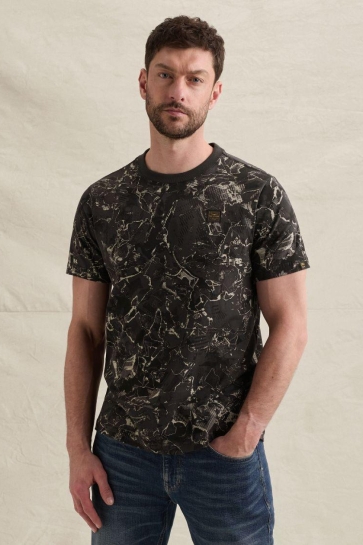 PME legend T-shirt T SHIRT VAN KATOENEN JERSEY MET ALLOVER PRINT PTSS2608578 9140