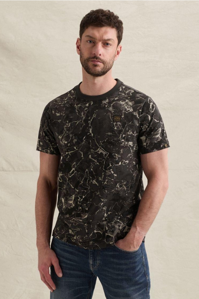 PME legend blauwe heren t-shirt | Model vooraanzicht