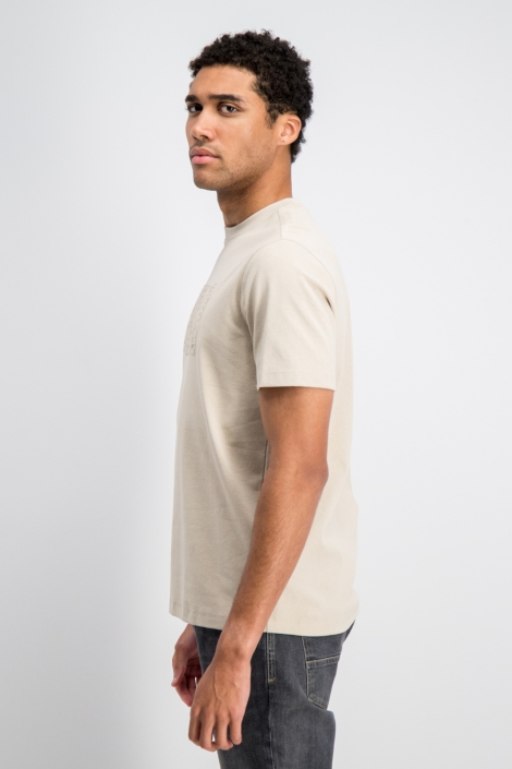 Gabbiano zand heren t-shirt | Model zijaanzicht