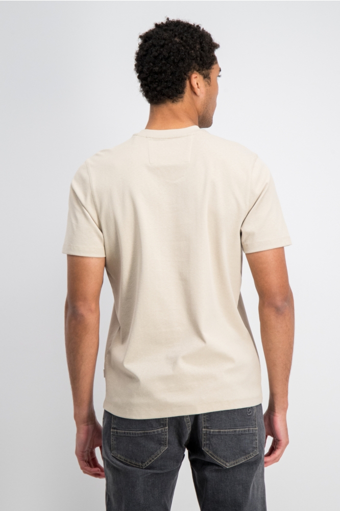 Gabbiano zand heren t-shirt | Model achteraanzicht