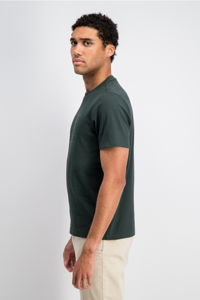 Gabbiano groene heren t-shirt | Model zijaanzicht