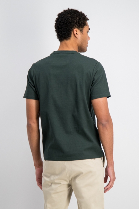Gabbiano groene heren t-shirt | Model achteraanzicht
