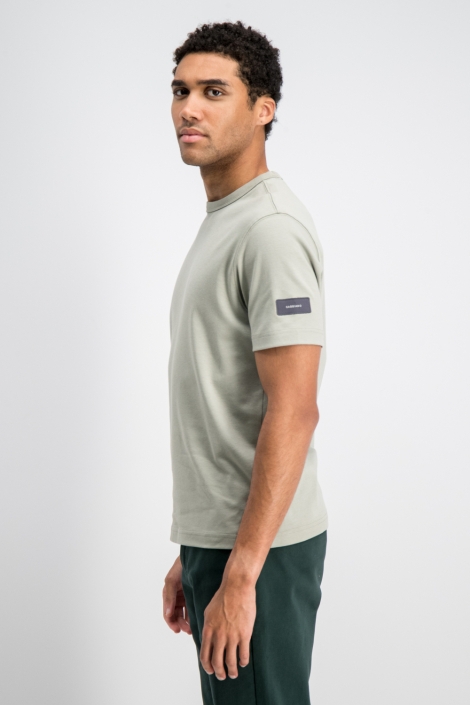 Gabbiano groene heren t-shirt | Model zijaanzicht