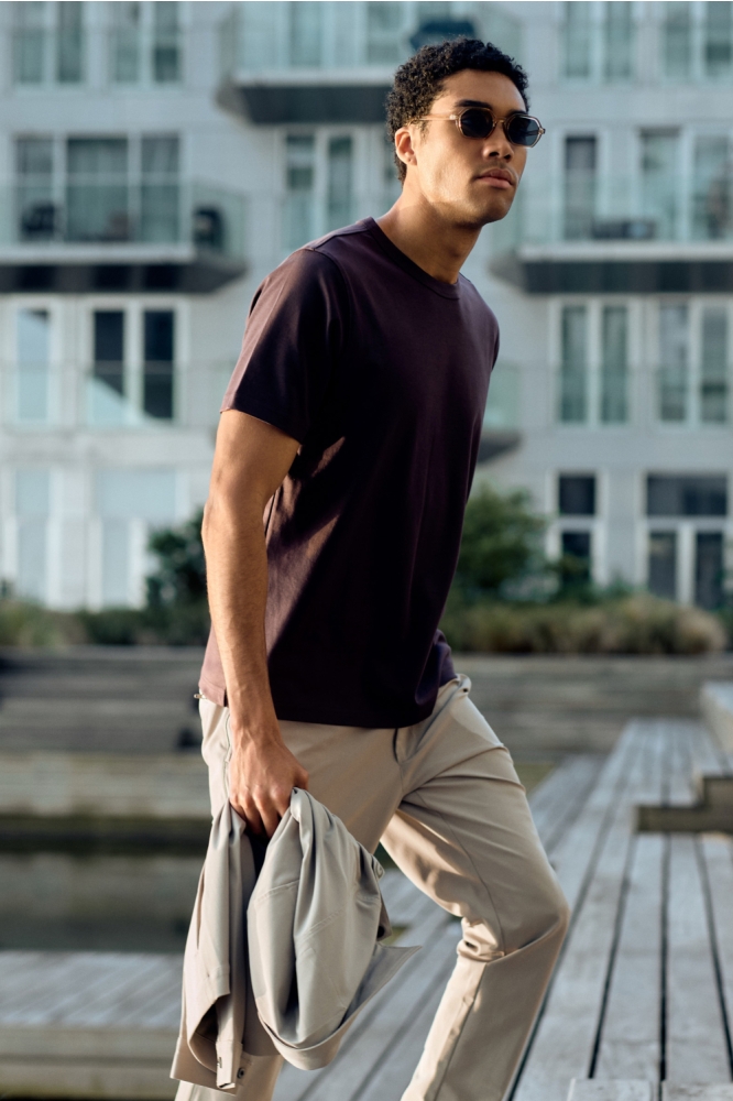 Gabbiano bordeaux heren t-shirt | Sfeerbeeld, In situatie