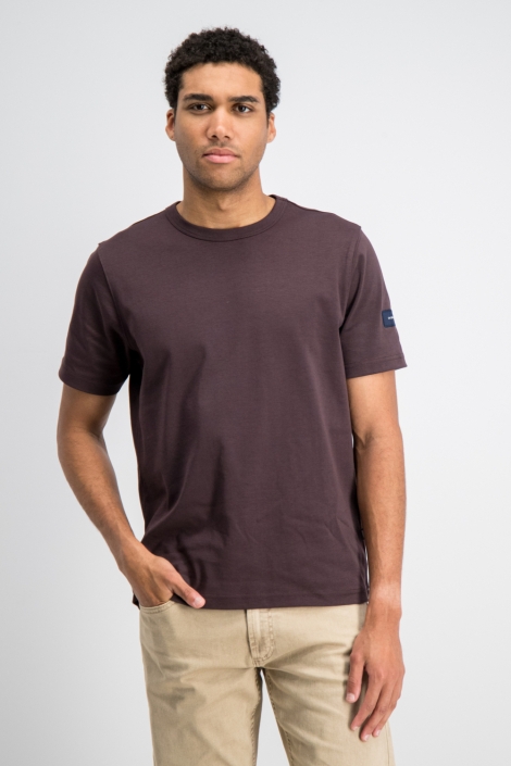 Gabbiano bordeaux heren t-shirt | Model vooraanzicht