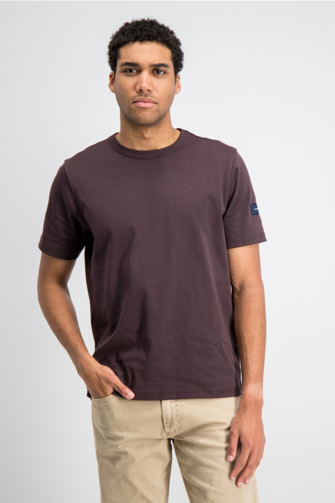 Gabbiano bordeaux heren t-shirt | Model vooraanzicht