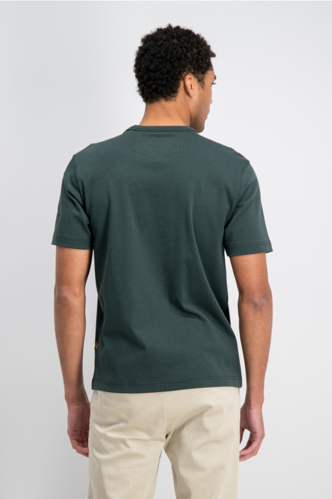Gabbiano groene heren t-shirt | Model achteraanzicht
