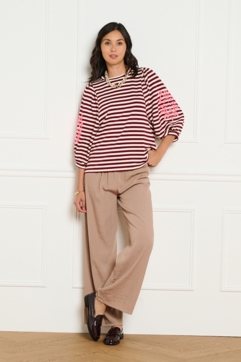 LolaLiza bordeaux dames t-shirt | Model
