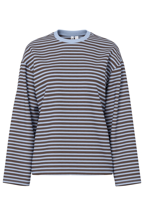 Pieces blauwe dames t-shirt | Vooraanzicht