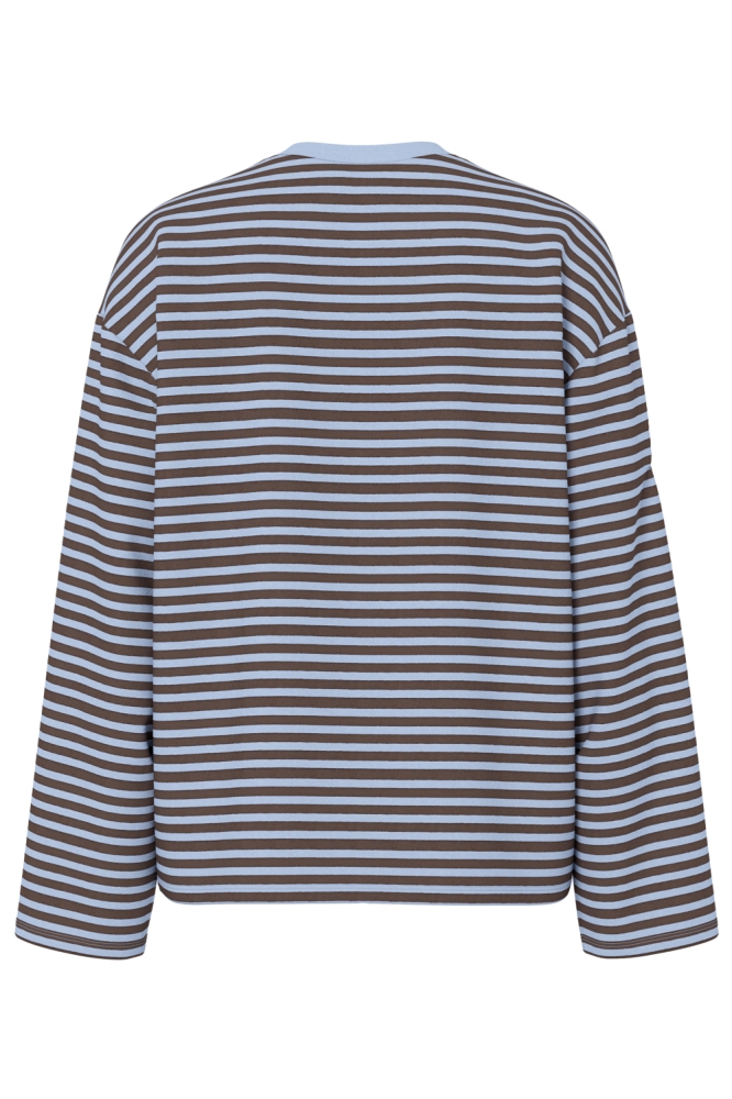 Pieces blauwe dames t-shirt | Achteraanzicht