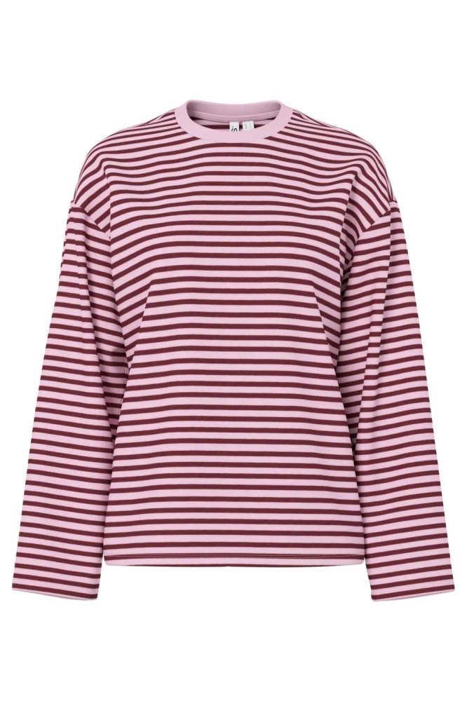Pieces roze dames t-shirt | Vooraanzicht