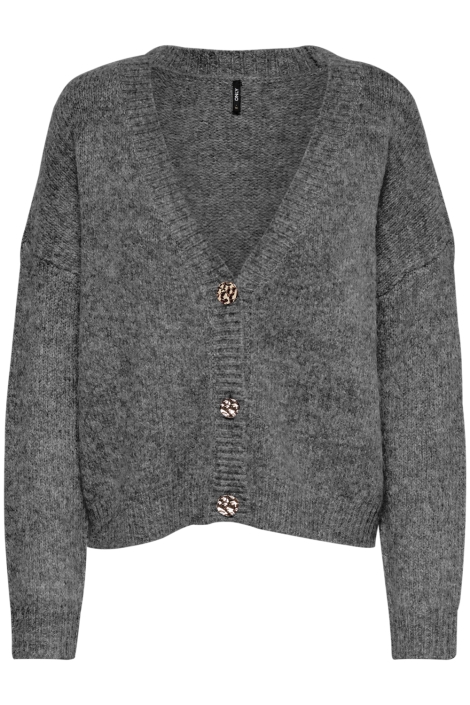 Only grijze dames vest | Vooraanzicht