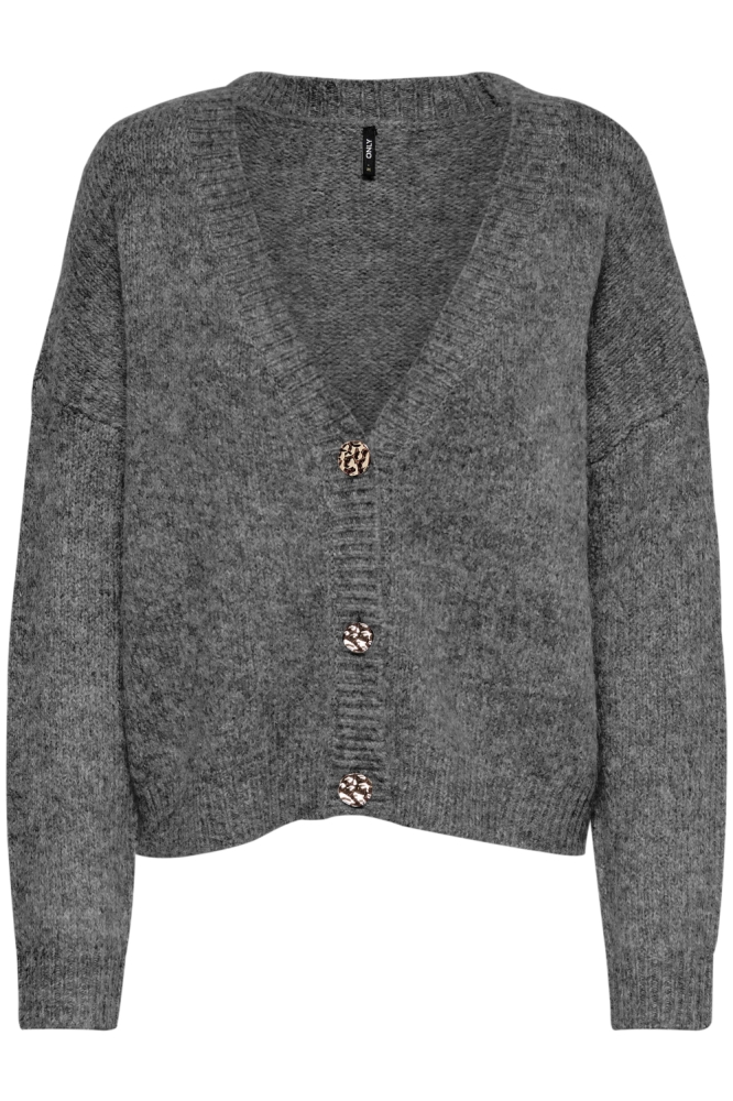 Only grijze dames vest | Vooraanzicht