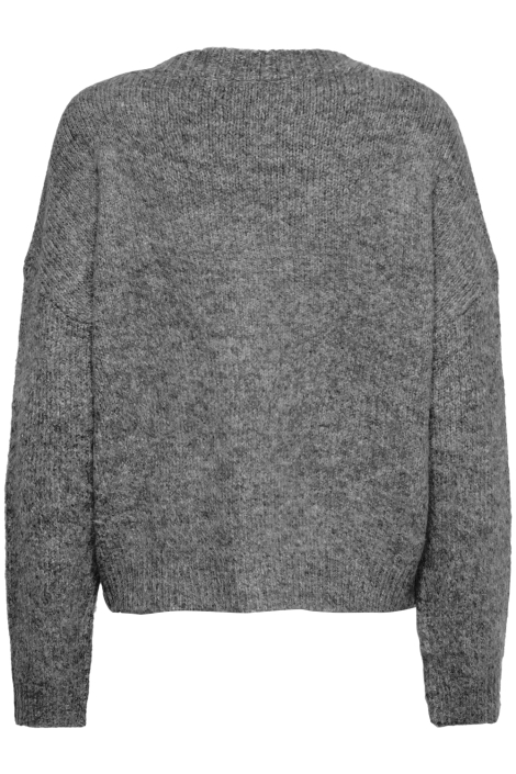 Only grijze dames vest | Achteraanzicht