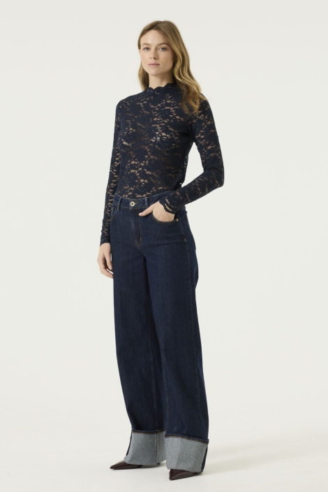 Garcia blauwe dames t-shirt | Model
