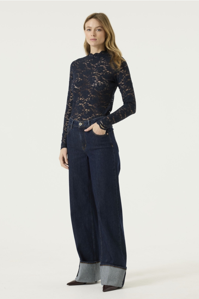 Garcia blauwe dames t-shirt | Model