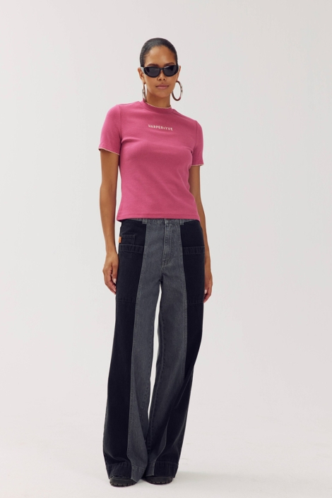 Harper & Yve paarse dames t-shirt | Model
