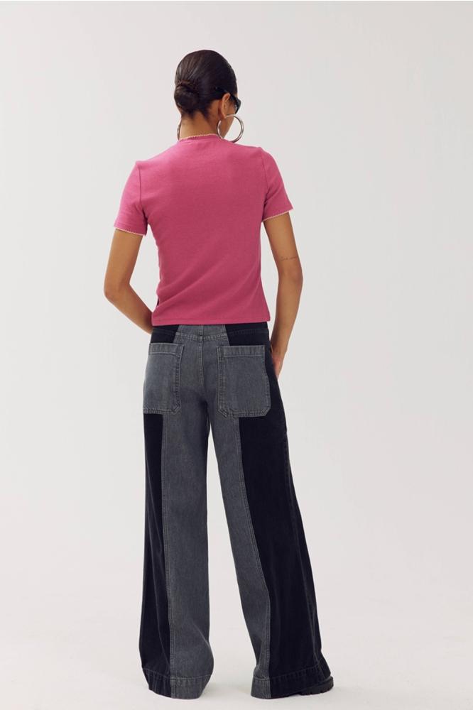 Harper & Yve paarse dames t-shirt | Model