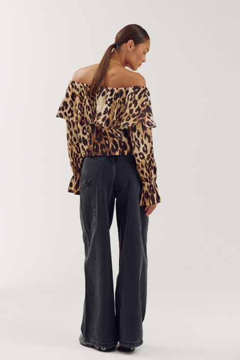 Harper & Yve camel dames t-shirt | Model