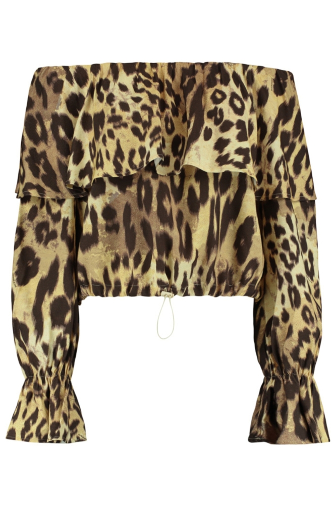 Harper & Yve camel dames t-shirt | Vooraanzicht