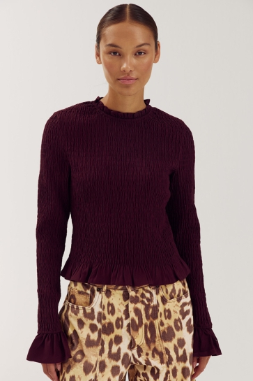 Harper & Yve T-shirt VEERLE LS AW6P612 329 Tipsy Red