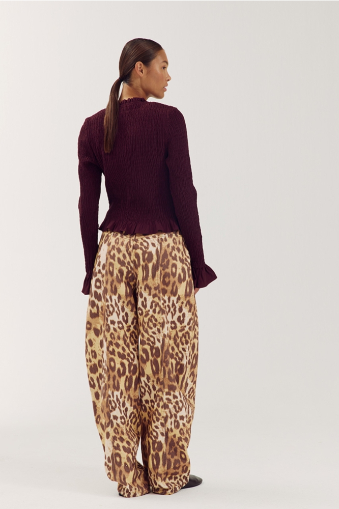 Harper & Yve bordeaux dames t-shirt | Achteraanzicht