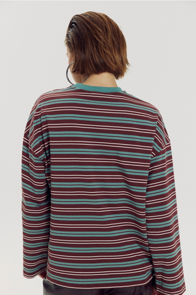 Harper & Yve bruine dames t-shirt | Model achteraanzicht