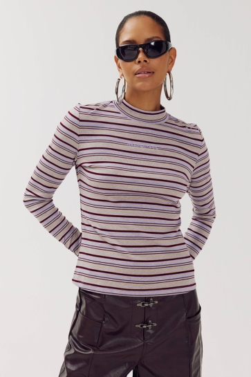 Harper & Yve T-shirt JANE LS AW6P614 334 Tipsy Red Stripe