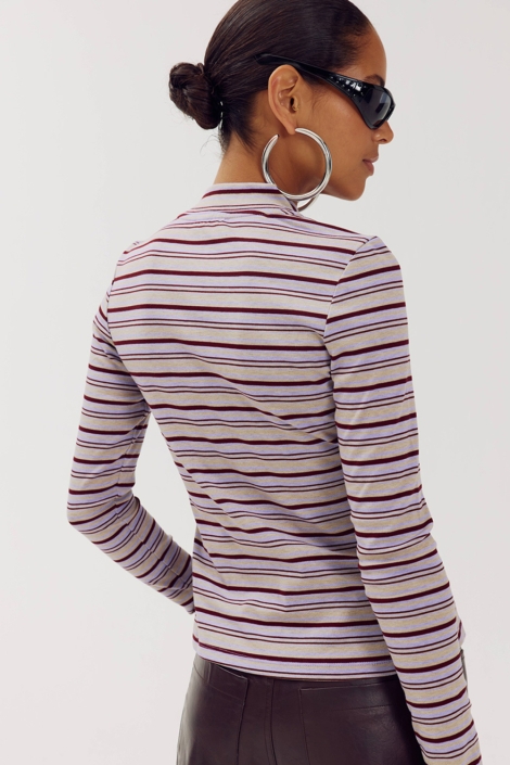 Harper & Yve grijze dames t-shirt | Model achteraanzicht