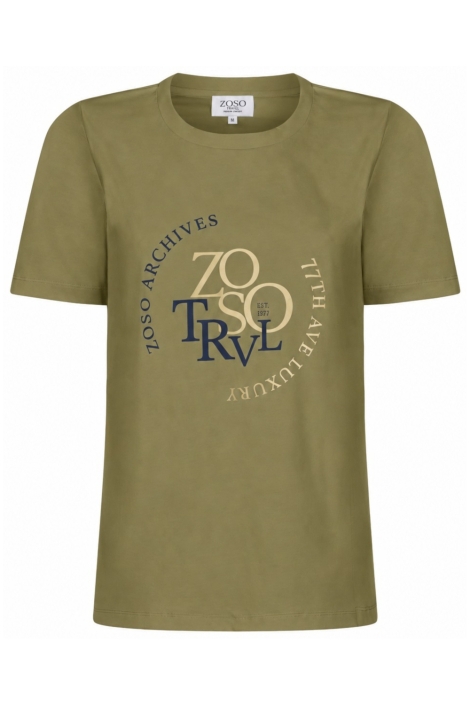 Zoso groene dames t-shirt | Vooraanzicht