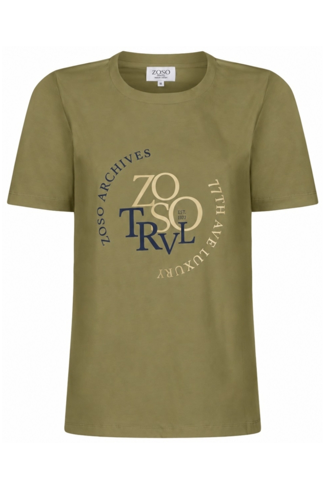 Zoso groene dames t-shirt | Vooraanzicht