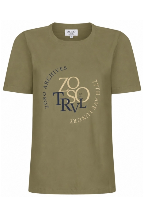 Zoso groene dames t-shirt | Vooraanzicht