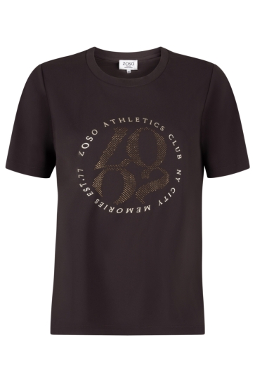 Zoso T-shirt BRITT 264 Espresso