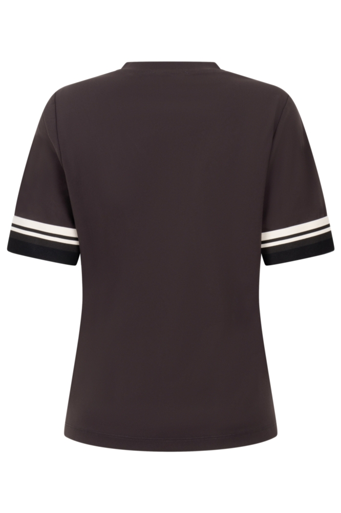 Zoso bruine dames t-shirt | Achteraanzicht