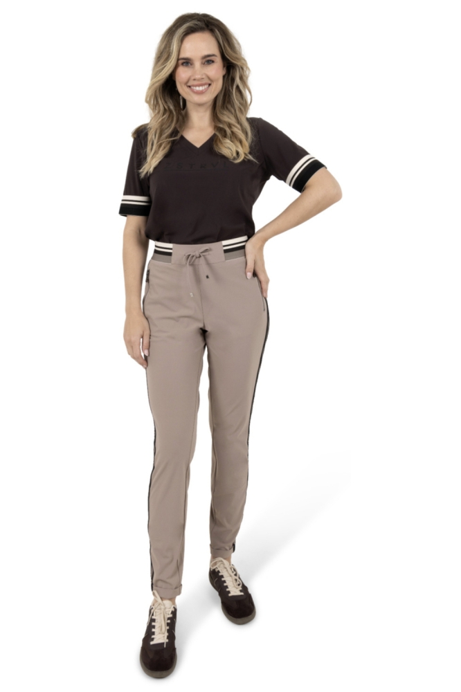Zoso bruine dames t-shirt | Model