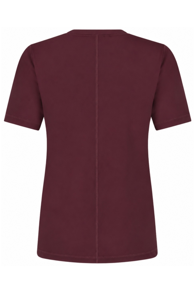 Zoso bordeaux dames t-shirt | Achteraanzicht