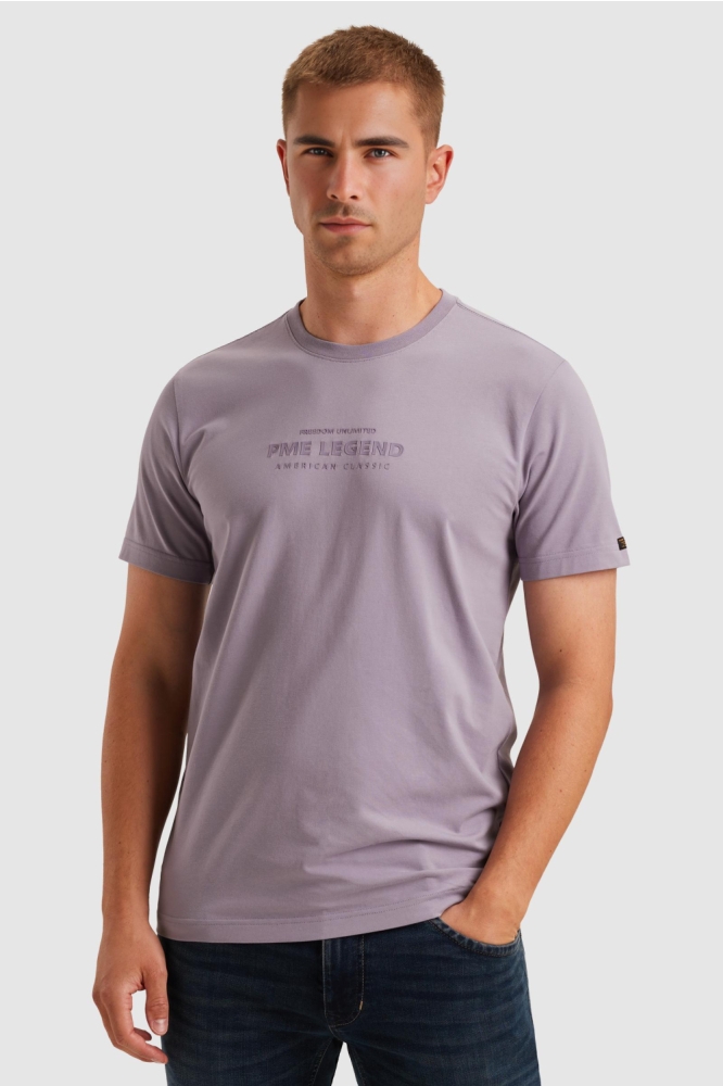 PME legend paarse heren t-shirt | Model vooraanzicht