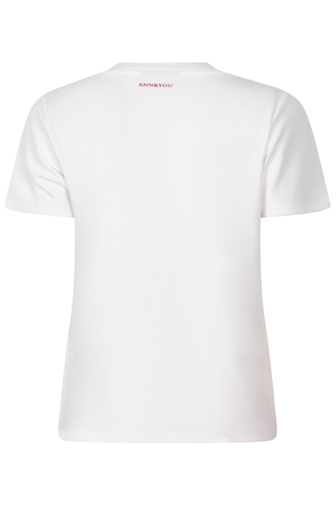 Ann&You witte dames t-shirt | Achteraanzicht
