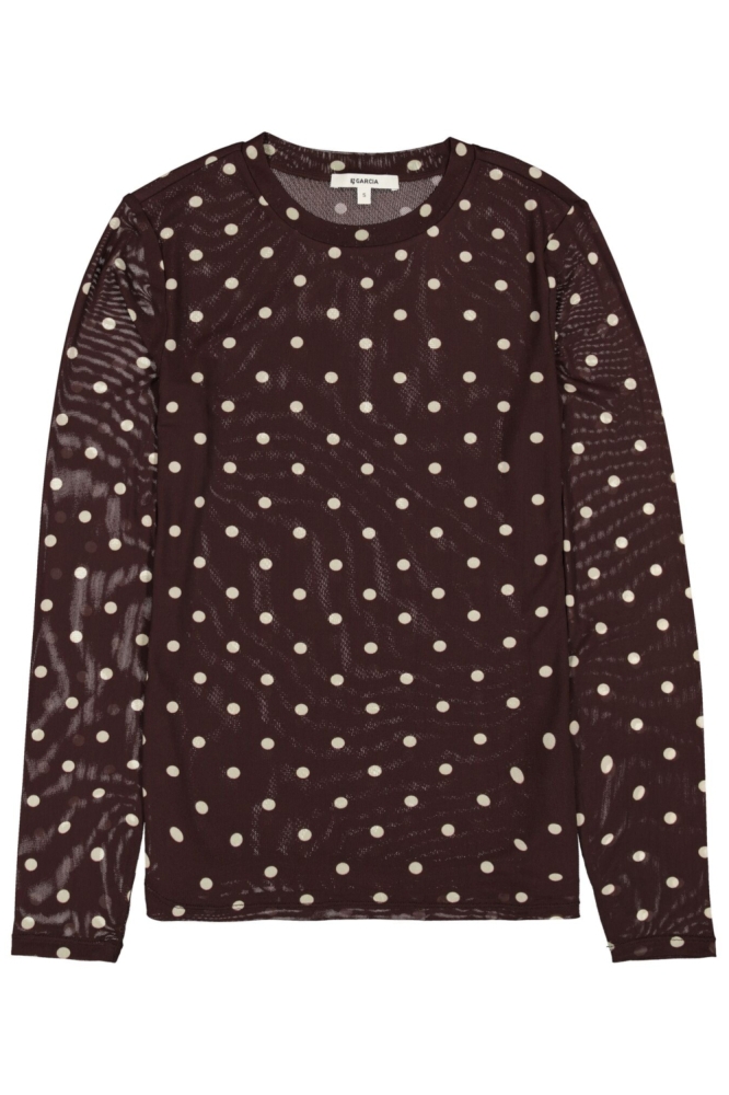 Garcia bruine dames t-shirt | Vooraanzicht
