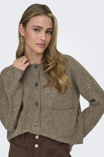 Only onlpiemonte l/s cardigan knt noos Bruin