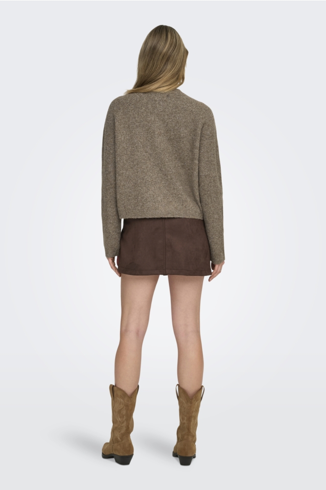 Only bruine dames vest | Model achteraanzicht