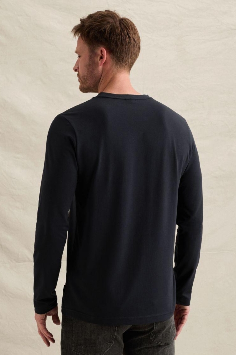 PME legend blauwe heren t-shirt | Model achteraanzicht